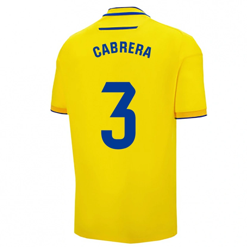 Danxen Barn Julio Cabrera #3 Gul Marinblå Hemmatröja Matchtröjor 2025/26 Tröjor T-Tröja