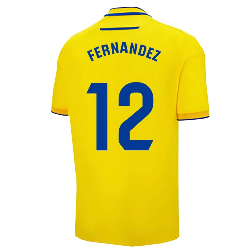 Danxen Barn Sandra Fernández León #12 Gul Marinblå Hemmatröja Matchtröjor 2025/26 Tröjor T-Tröja