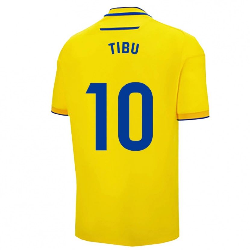 Danxen Barn Andrea López Guerrero #10 Gul Marinblå Hemmatröja Matchtröjor 2025/26 Tröjor T-Tröja