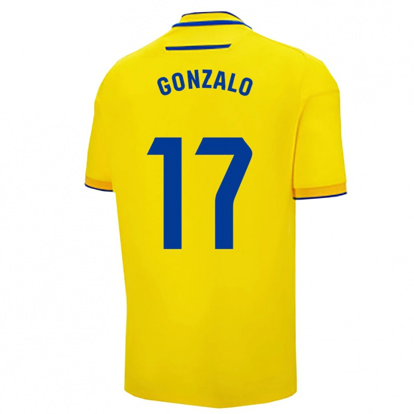 Danxen Barn Gonzalo Escalante #17 Gul Marinblå Hemmatröja Matchtröjor 2025/26 Tröjor T-Tröja