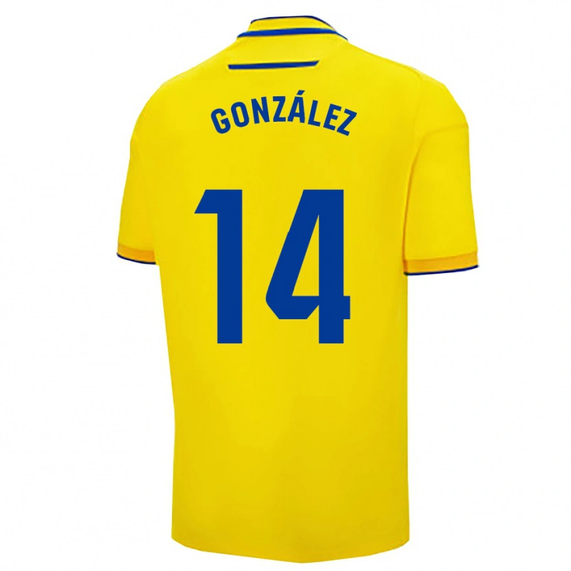 Danxen Barn Joaquín González #14 Gul Marinblå Hemmatröja Matchtröjor 2025/26 Tröjor T-Tröja