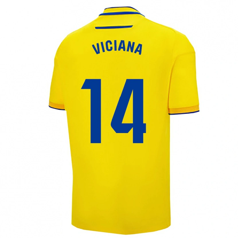 Danxen Barn Marco Viciana #14 Gul Marinblå Hemmatröja Matchtröjor 2025/26 Tröjor T-Tröja