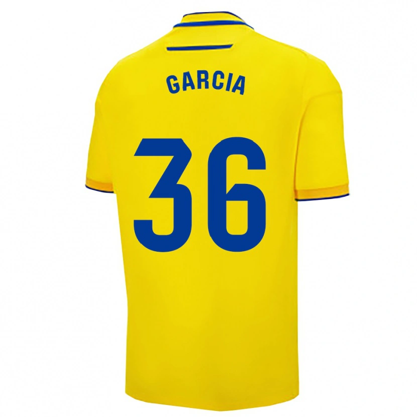 Danxen Barn David García #36 Gul Marinblå Hemmatröja Matchtröjor 2025/26 Tröjor T-Tröja
