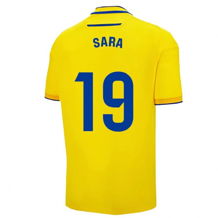 Danxen Barn Sara Sánchez García #19 Gul Marinblå Hemmatröja Matchtröjor 2025/26 Tröjor T-Tröja