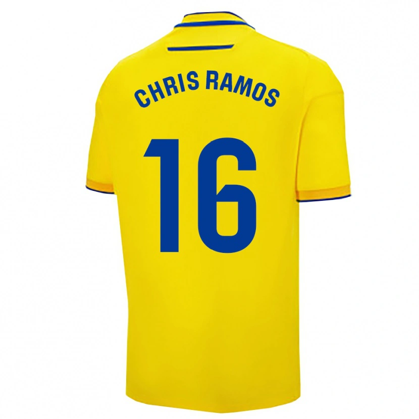 Danxen Barn Chris Ramos #16 Gul Marinblå Hemmatröja Matchtröjor 2025/26 Tröjor T-Tröja