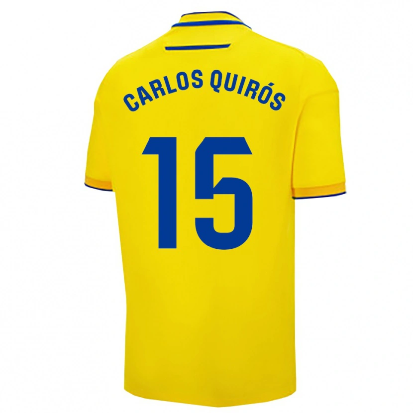 Danxen Barn Juan Carlos Quirós #15 Gul Marinblå Hemmatröja Matchtröjor 2025/26 Tröjor T-Tröja