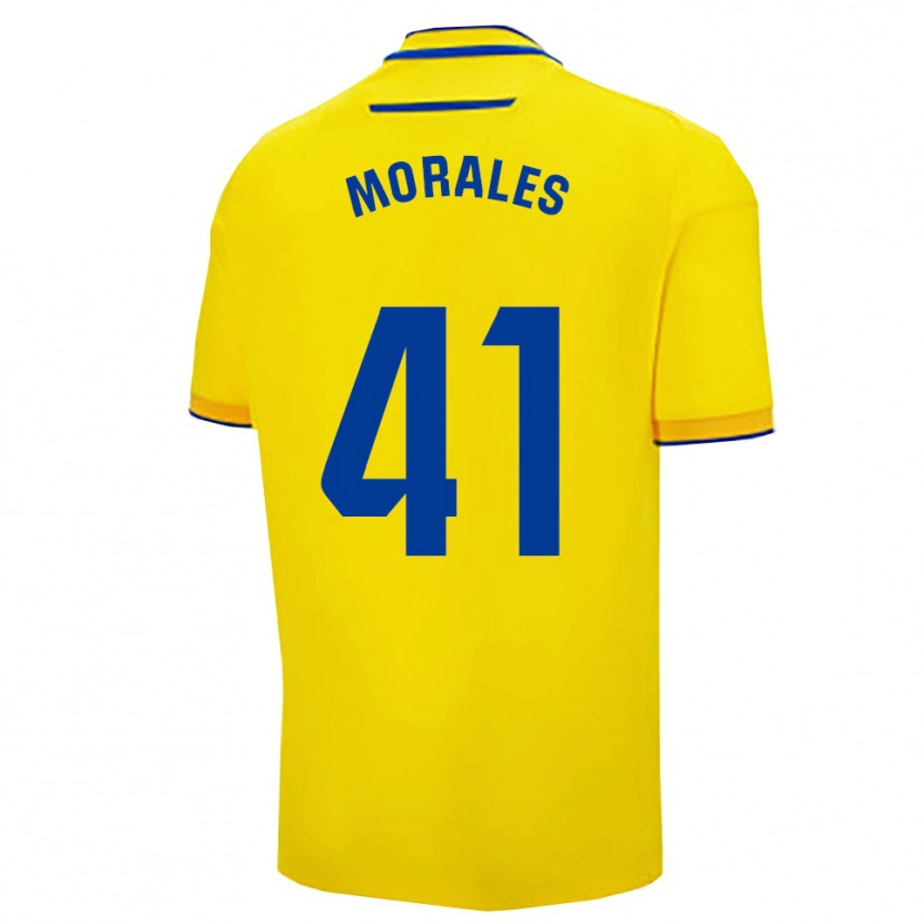 Danxen Barn Luis Morales #41 Gul Marinblå Hemmatröja Matchtröjor 2025/26 Tröjor T-Tröja