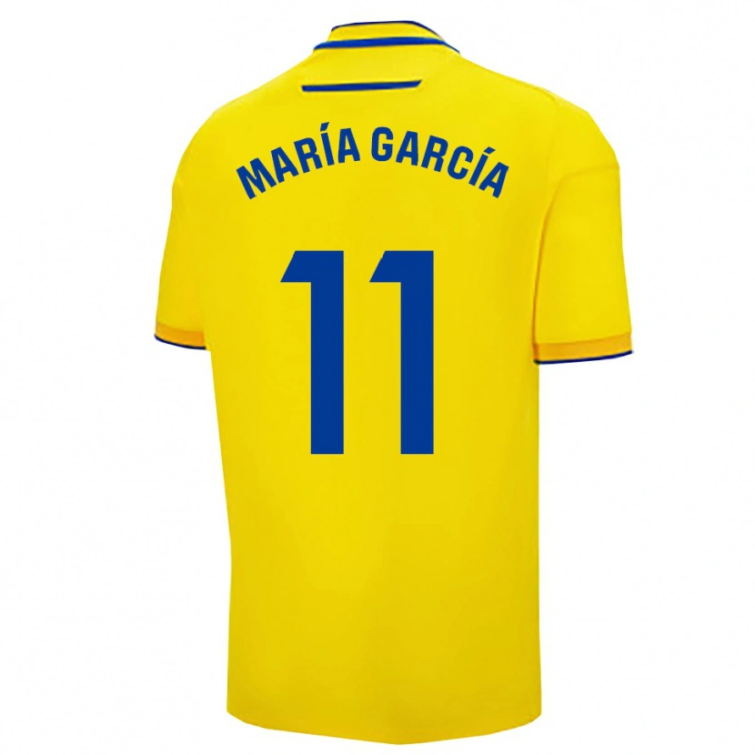 Danxen Barn María García Villega #11 Gul Marinblå Hemmatröja Matchtröjor 2025/26 Tröjor T-Tröja