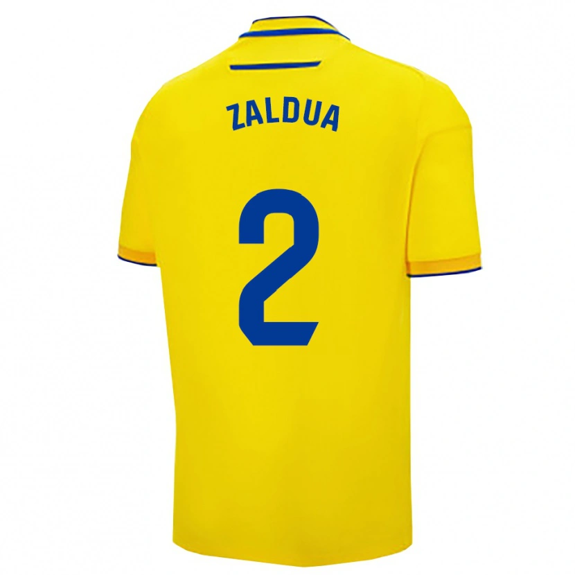 Danxen Barn Joseba Zaldua #2 Gul Marinblå Hemmatröja Matchtröjor 2025/26 Tröjor T-Tröja