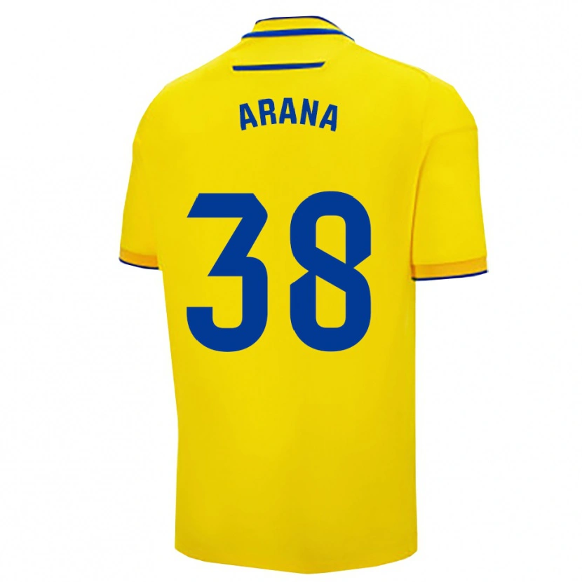 Danxen Barn Pablo Arana #38 Gul Marinblå Hemmatröja Matchtröjor 2025/26 Tröjor T-Tröja