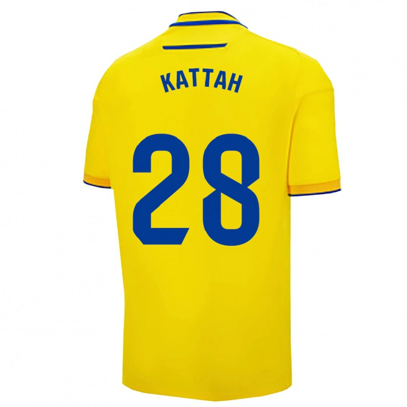 Danxen Barn Pablo Kattah #28 Gul Marinblå Hemmatröja Matchtröjor 2025/26 Tröjor T-Tröja