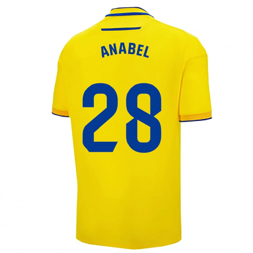 Danxen Barn Anabel Roman García #28 Gul Marinblå Hemmatröja Matchtröjor 2025/26 Tröjor T-Tröja