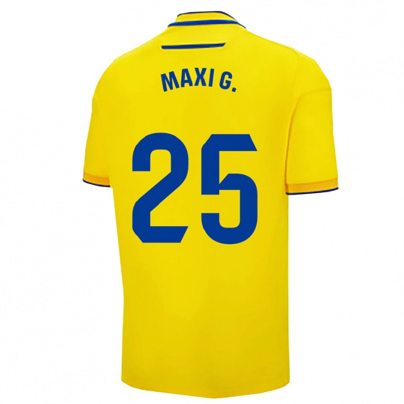 Danxen Barn Maxi Gomez #25 Gul Marinblå Hemmatröja Matchtröjor 2025/26 Tröjor T-Tröja