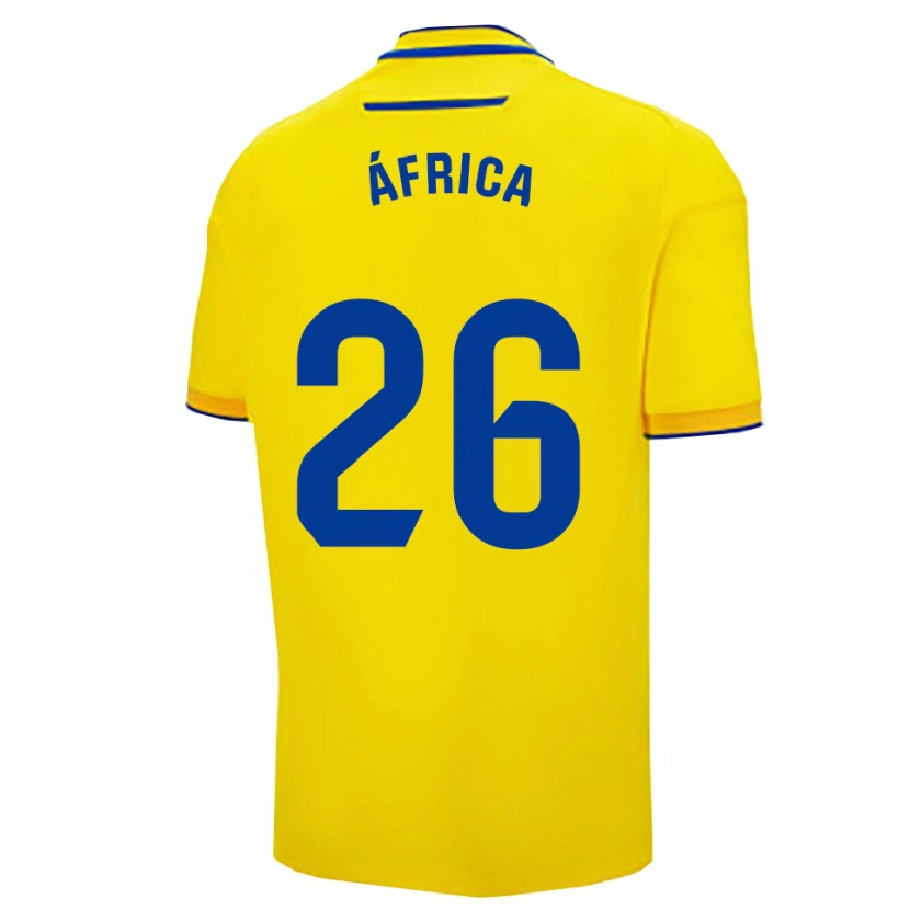 Danxen Barn África Dueñas Ariza #26 Gul Marinblå Hemmatröja Matchtröjor 2025/26 Tröjor T-Tröja