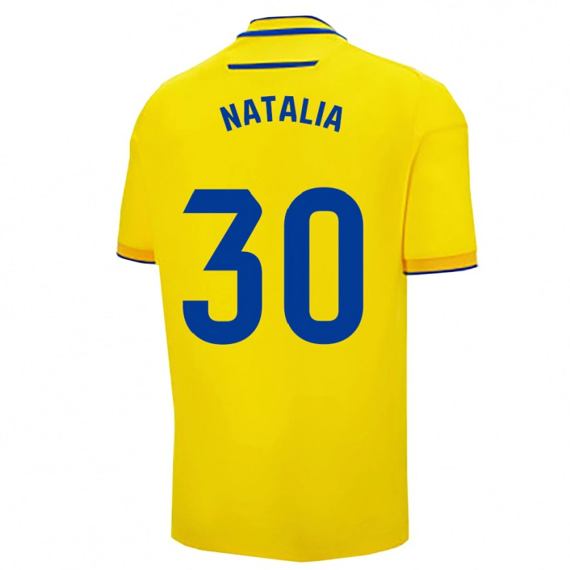 Danxen Barn Natalia Ramírez Chacón #30 Gul Marinblå Hemmatröja Matchtröjor 2025/26 Tröjor T-Tröja