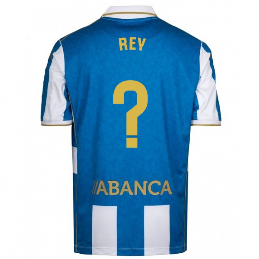 Danxen Barn José Rey #0 Vit Blå Hemmatröja Matchtröjor 2025/26 Tröjor T-Tröja