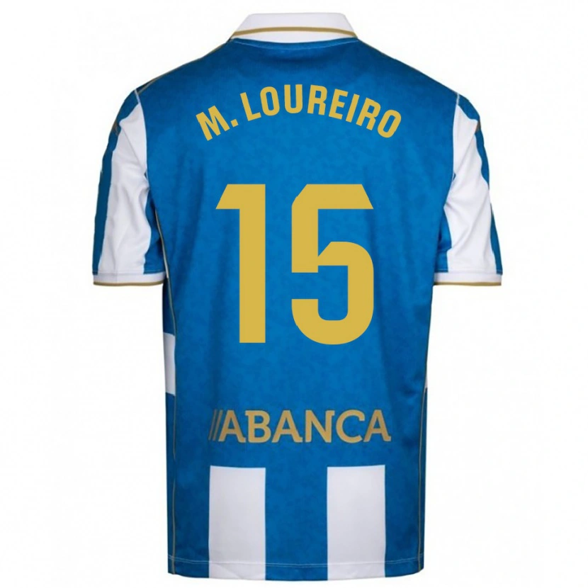 Danxen Barn Miguel Loureiro #15 Vit Blå Hemmatröja Matchtröjor 2025/26 Tröjor T-Tröja