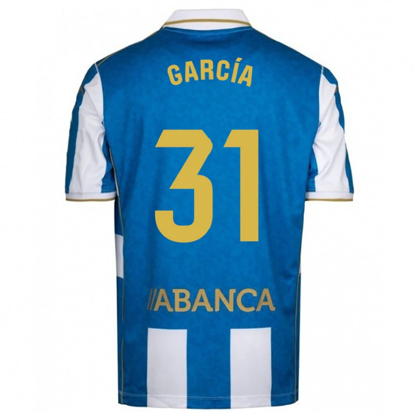 Danxen Barn Pablo García #31 Vit Blå Hemmatröja Matchtröjor 2025/26 Tröjor T-Tröja