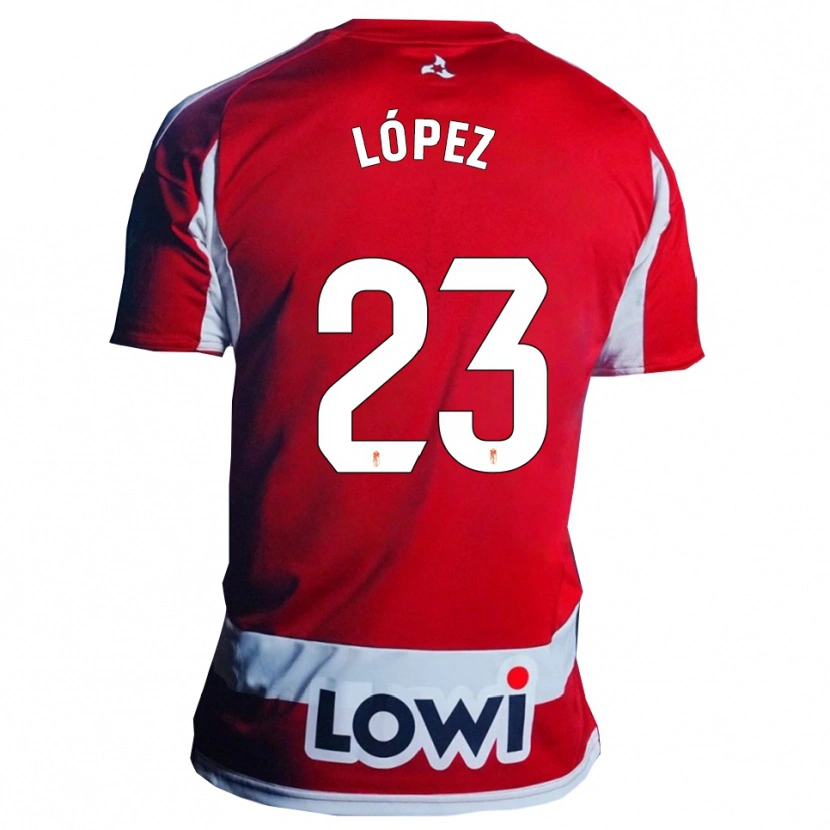 Danxen Barn Diego López #23 Röd Vit Hemmatröja Matchtröjor 2025/26 Tröjor T-Tröja