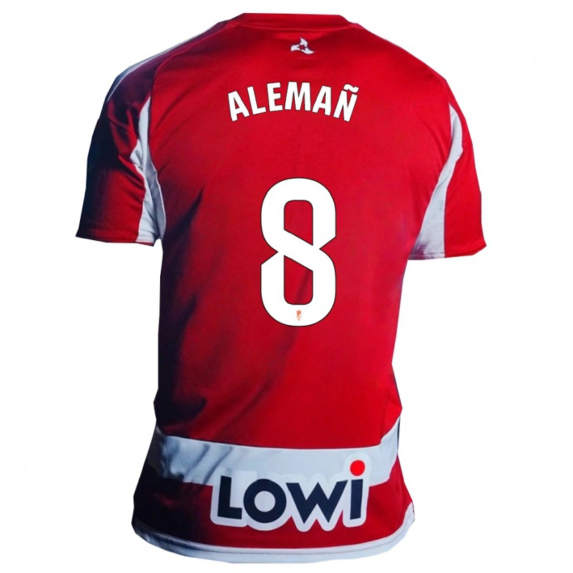Danxen Barn Pedro Alemañ #8 Röd Vit Hemmatröja Matchtröjor 2025/26 Tröjor T-Tröja