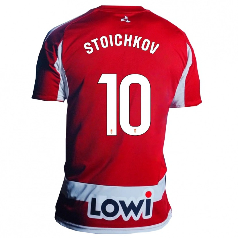Danxen Barn Stoichkov #10 Röd Vit Hemmatröja Matchtröjor 2025/26 Tröjor T-Tröja