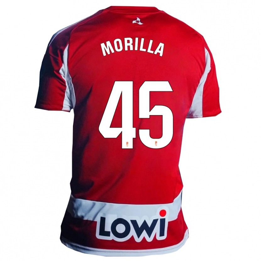 Danxen Barn David Morilla #45 Röd Vit Hemmatröja Matchtröjor 2025/26 Tröjor T-Tröja