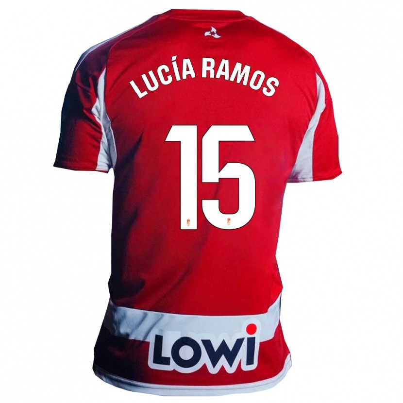 Danxen Barn Lucía Ramos Narvaez #15 Röd Vit Hemmatröja Matchtröjor 2025/26 Tröjor T-Tröja