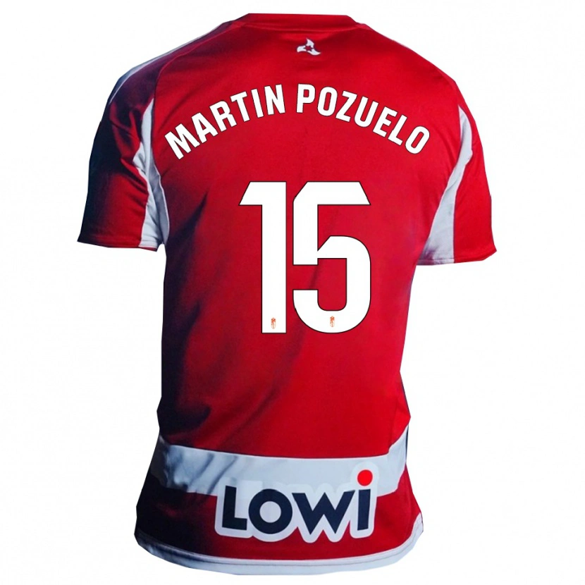 Danxen Barn Esther Martin-Pozuelo #15 Röd Vit Hemmatröja Matchtröjor 2025/26 Tröjor T-Tröja