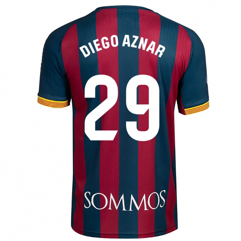 Danxen Barn Diego Aznar #29 Marinblå Röd Hemmatröja Matchtröjor 2025/26 Tröjor T-Tröja