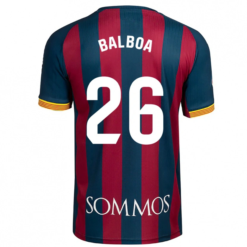 Danxen Barn Álex Balboa #26 Marinblå Röd Hemmatröja Matchtröjor 2025/26 Tröjor T-Tröja