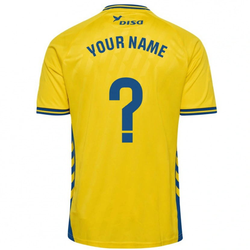 Danxen Barn Ditt Namn #0 Gul Blå Hemmatröja Matchtröjor 2025/26 Tröjor T-Tröja