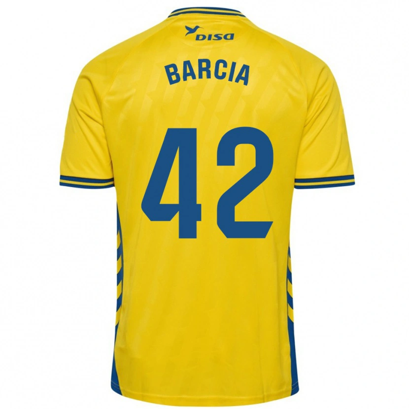 Danxen Barn Sergio Barcia #42 Gul Blå Hemmatröja Matchtröjor 2025/26 Tröjor T-Tröja