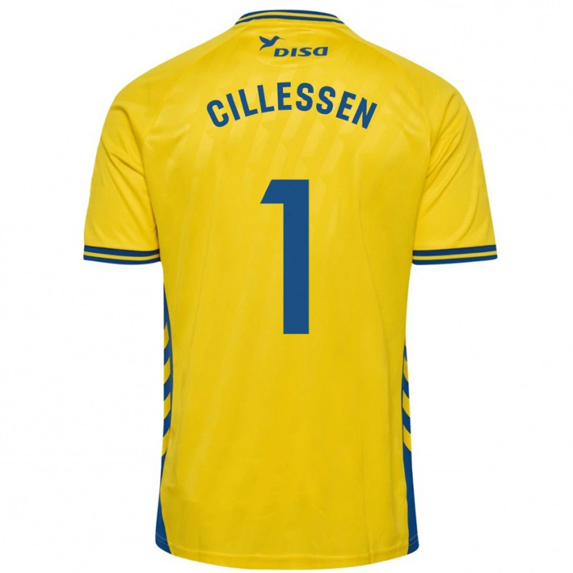Danxen Barn Jasper Cillessen #1 Gul Blå Hemmatröja Matchtröjor 2025/26 Tröjor T-Tröja