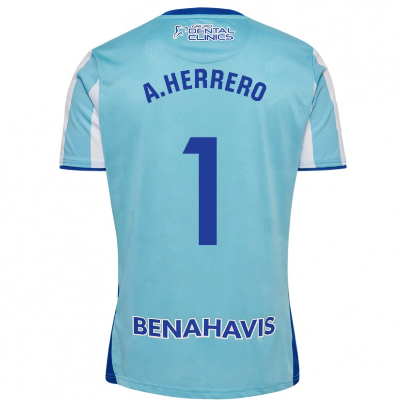 Danxen Barn Alfonso Herrero #1 Himmelsblå Vit Hemmatröja Matchtröjor 2025/26 Tröjor T-Tröja