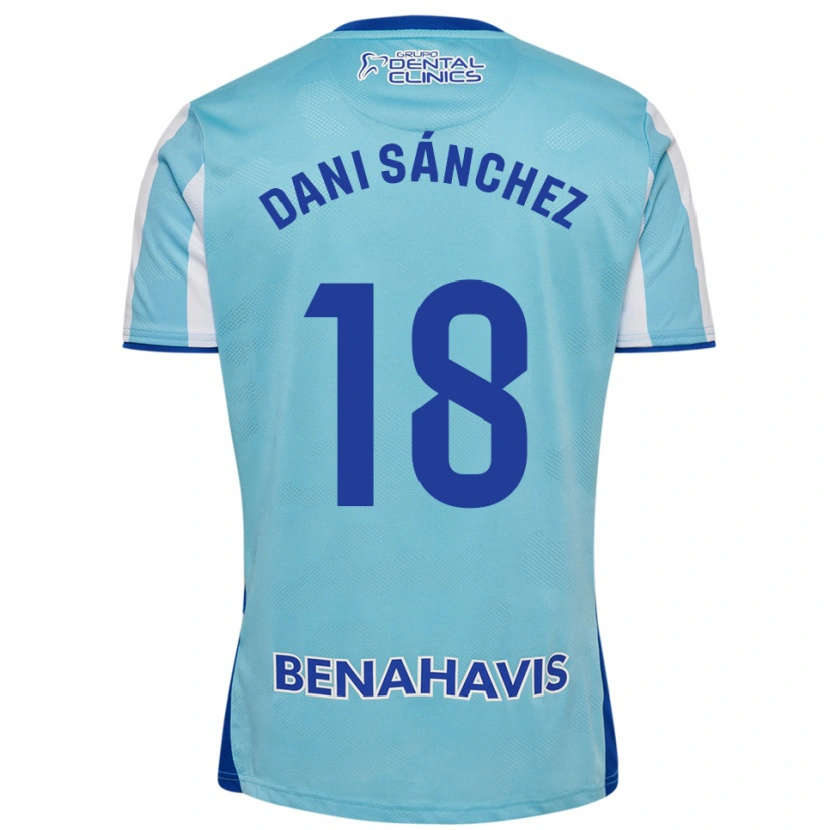 Danxen Barn Dani Sánchez #18 Himmelsblå Vit Hemmatröja Matchtröjor 2025/26 Tröjor T-Tröja