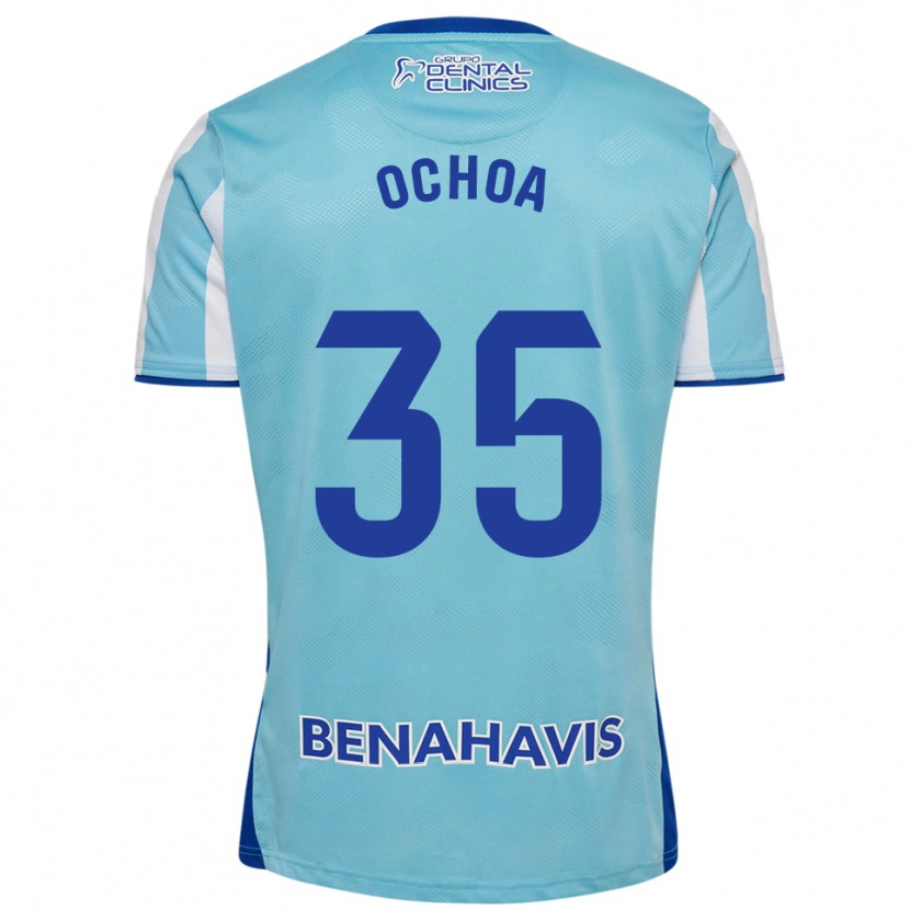 Danxen Barn Aarón Ochoa #35 Himmelsblå Vit Hemmatröja Matchtröjor 2025/26 Tröjor T-Tröja