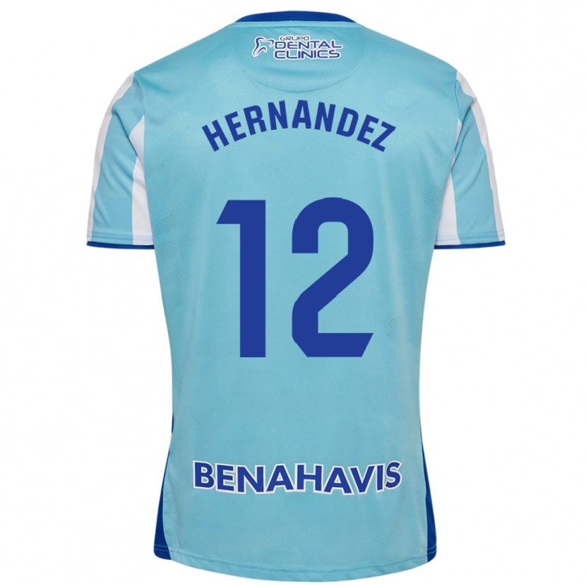 Danxen Barn Juanma Hernández #12 Himmelsblå Vit Hemmatröja Matchtröjor 2025/26 Tröjor T-Tröja