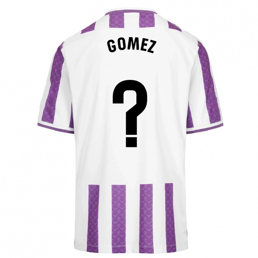Danxen Barn Adrián Gómez #0 Lila Vit Hemmatröja Matchtröjor 2025/26 Tröjor T-Tröja