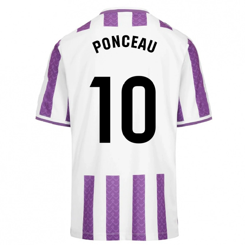 Danxen Barn Julien Ponceau #10 Lila Vit Hemmatröja Matchtröjor 2025/26 Tröjor T-Tröja