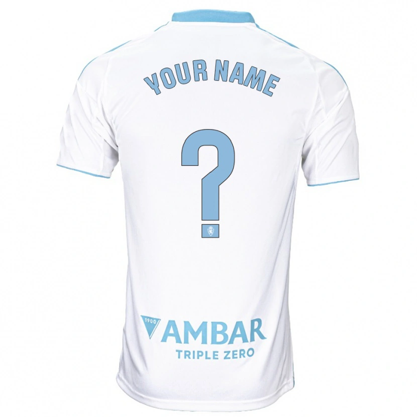 Danxen Barn Ditt Namn #0 Vit Himmelsblå Hemmatröja Matchtröjor 2025/26 Tröjor T-Tröja