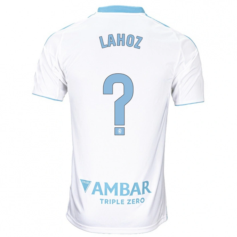 Danxen Barn Álvaro Lahoz #0 Vit Himmelsblå Hemmatröja Matchtröjor 2025/26 Tröjor T-Tröja