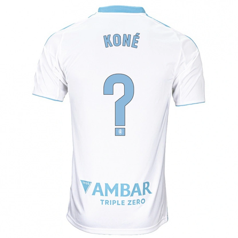 Danxen Barn Lacine Koné #0 Vit Himmelsblå Hemmatröja Matchtröjor 2025/26 Tröjor T-Tröja