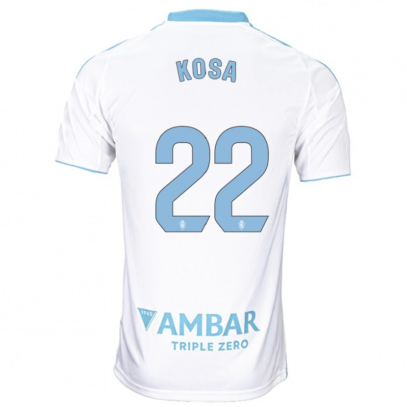 Danxen Barn Sebastian Kosa #22 Vit Himmelsblå Hemmatröja Matchtröjor 2025/26 Tröjor T-Tröja