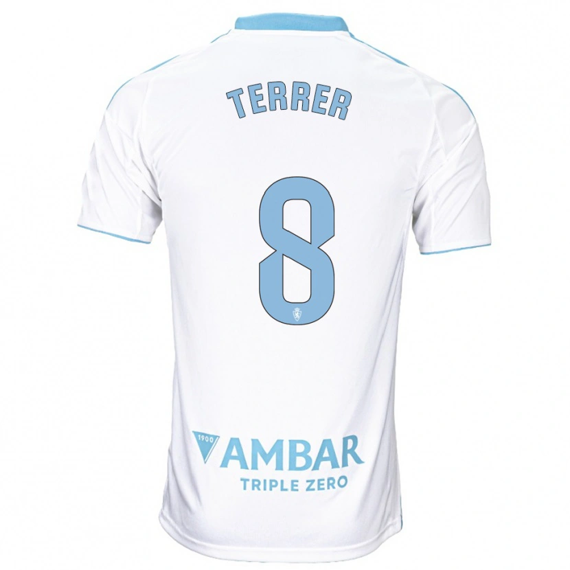 Danxen Barn Lucas Terrer #8 Vit Himmelsblå Hemmatröja Matchtröjor 2025/26 Tröjor T-Tröja