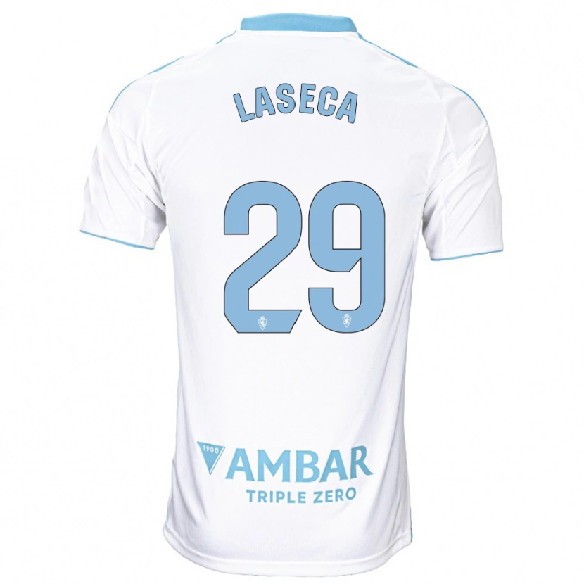 Danxen Barn Alejandro Laseca #29 Vit Himmelsblå Hemmatröja Matchtröjor 2025/26 Tröjor T-Tröja