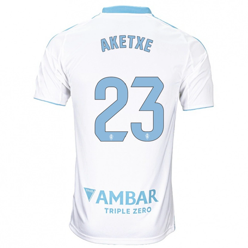 Danxen Barn Ager Aketxe #23 Vit Himmelsblå Hemmatröja Matchtröjor 2025/26 Tröjor T-Tröja