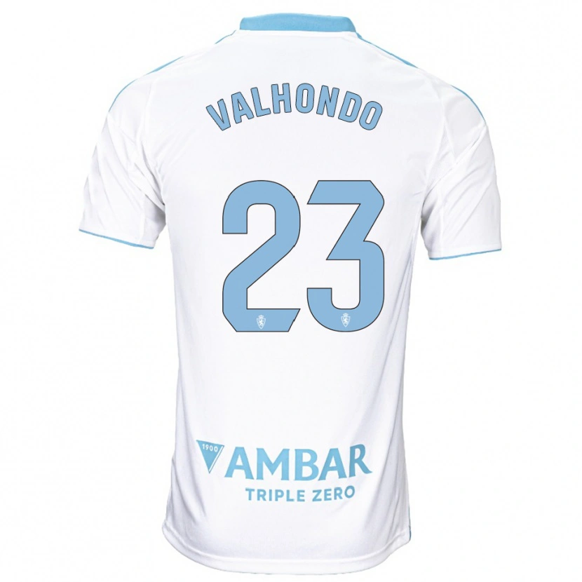 Danxen Barn Marcos Valhondo #23 Vit Himmelsblå Hemmatröja Matchtröjor 2025/26 Tröjor T-Tröja