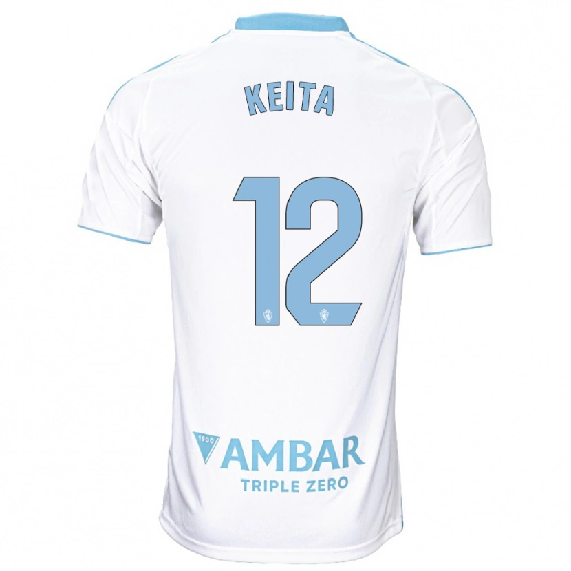 Danxen Barn Lassine Keita #12 Vit Himmelsblå Hemmatröja Matchtröjor 2025/26 Tröjor T-Tröja