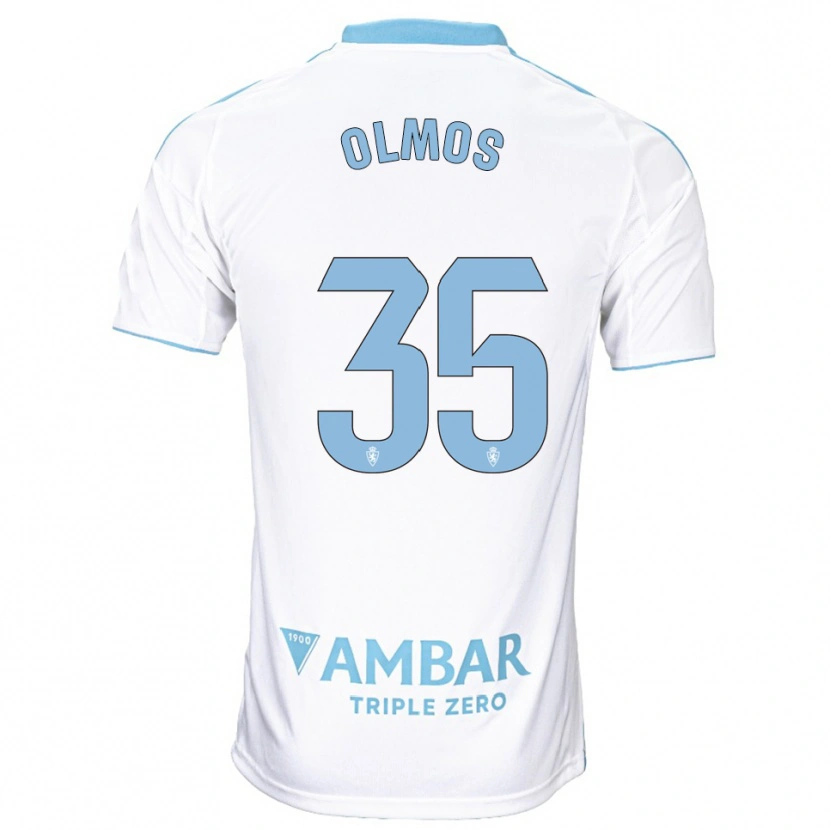 Danxen Barn Lucas Olmos #35 Vit Himmelsblå Hemmatröja Matchtröjor 2025/26 Tröjor T-Tröja