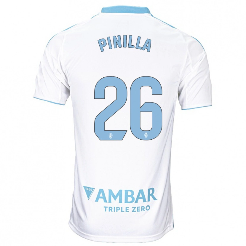 Danxen Barn Hugo Pinilla #26 Vit Himmelsblå Hemmatröja Matchtröjor 2025/26 Tröjor T-Tröja